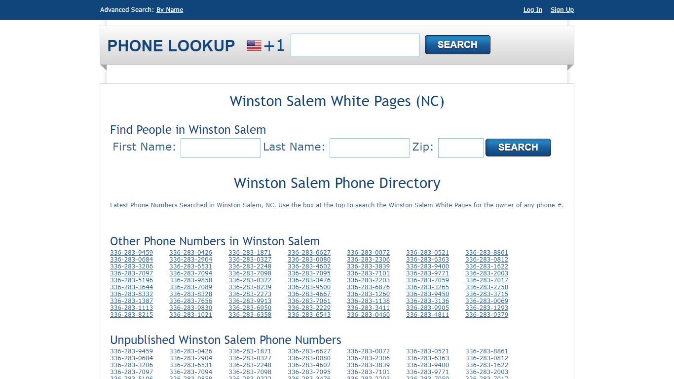 Winston Salem White Pages - Winston Salem Phone Directory Lookup